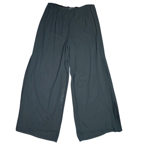 Alex Evenings Black Wide Leg Palazzo Pants XL NWT Formal Evening - Picture 1 of 5